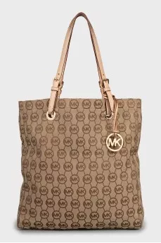 Textile bag with branded print