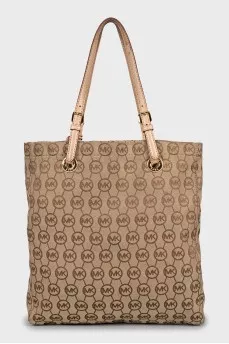 Textile bag with branded print
