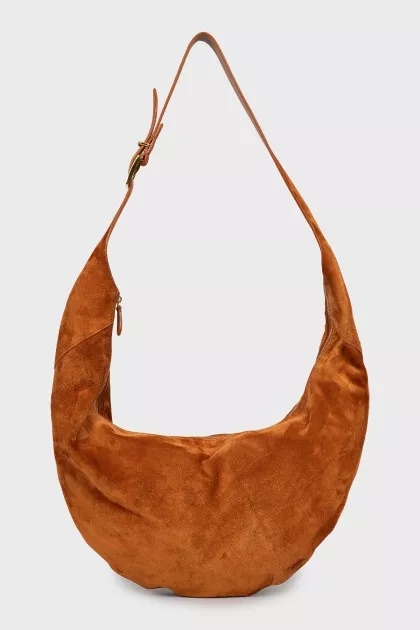 Suede crossbody bag