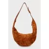 Suede crossbody bag