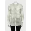 Straight cut shirt with signature print