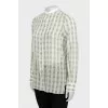 Straight cut shirt with signature print