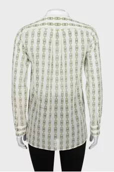 Straight cut shirt with signature print