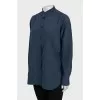 Blue silk shirt