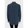 Blue silk shirt