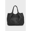Dark blue leather bag