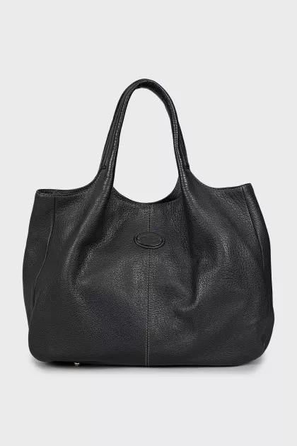Dark blue leather bag