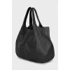 Dark blue leather bag