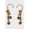 Gold clips with crystals