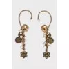 Gold clips with crystals