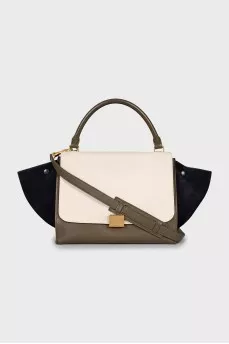 Trapeze leather bag