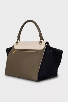 Trapeze leather bag