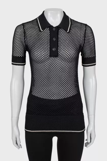 Knitted fitted T-shirt