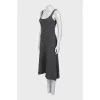 Wool dress with straps