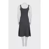 Wool dress with straps