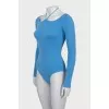 Blue halter neck bodysuit