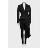 Jacket with buttons and belt