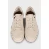 Beige suede sneakers