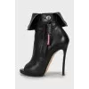 Open toe stiletto ankle boots