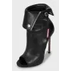 Open toe stiletto ankle boots