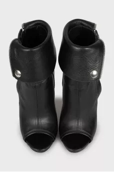 Open toe stiletto ankle boots