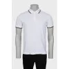 Men's white polo shirt