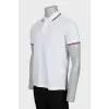Men's white polo shirt
