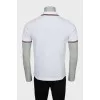 Men's white polo shirt