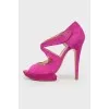 Fuchsia stiletto sandals