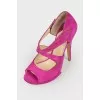 Fuchsia stiletto sandals