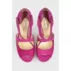 Fuchsia stiletto sandals