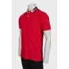 Men's red polo shirt