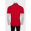 Men's red polo shirt