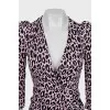 Fitted dress in animal print