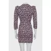 Fitted dress in animal print