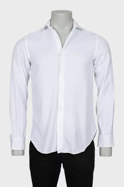 Men's white striped shirt