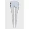 Gray swim shorts with tag