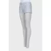 Gray swim shorts with tag
