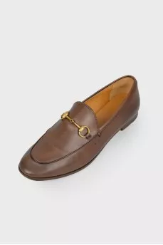 Шкіряні коричневі лофери