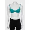Green swimsuit with tag