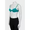 Green swimsuit with tag