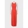 Fitted dress with imitation corset