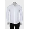 Men's white fitted shirt
