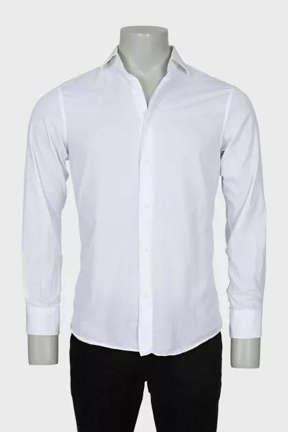 Men's white fitted shirt