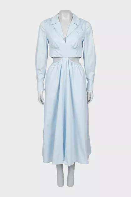 Blue dress with side cutouts