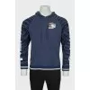 Men's embroidered animal print hoodie