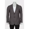 Men's brown checkered blazer