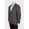 Men's brown checkered blazer