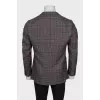 Men's brown checkered blazer