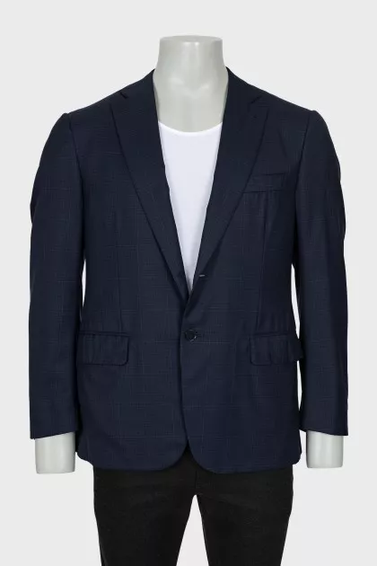 Men'sbBlue plaid blazer
